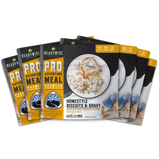 ReadyWise Outdoor Pro Adventure Meal - Homestyle Biscuits & Gravy with Sausage 6 Pack RW05-190 RW05190