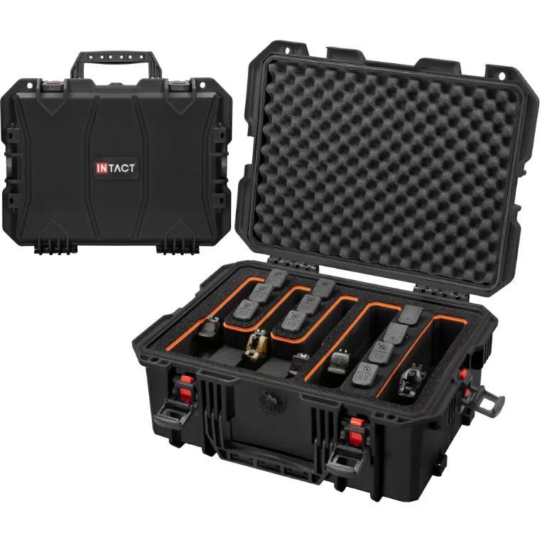 Eylar 18" Intact Stacker Series Hard Case NG00002-BLK-5GUN, With Recon Rack, Holds 5 Pistols, EVA Foam, Black