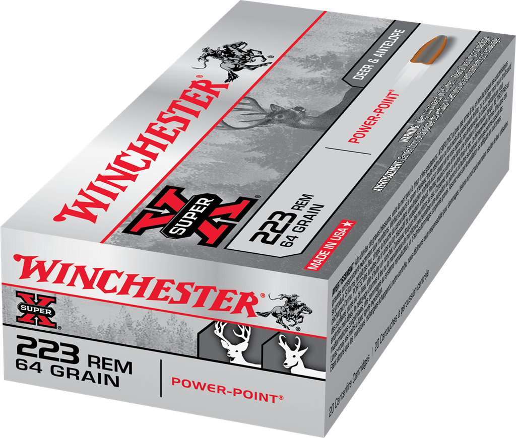 Winchester Super-X .223 Rem 64gr. Power-Point 20rd Box #X223R2