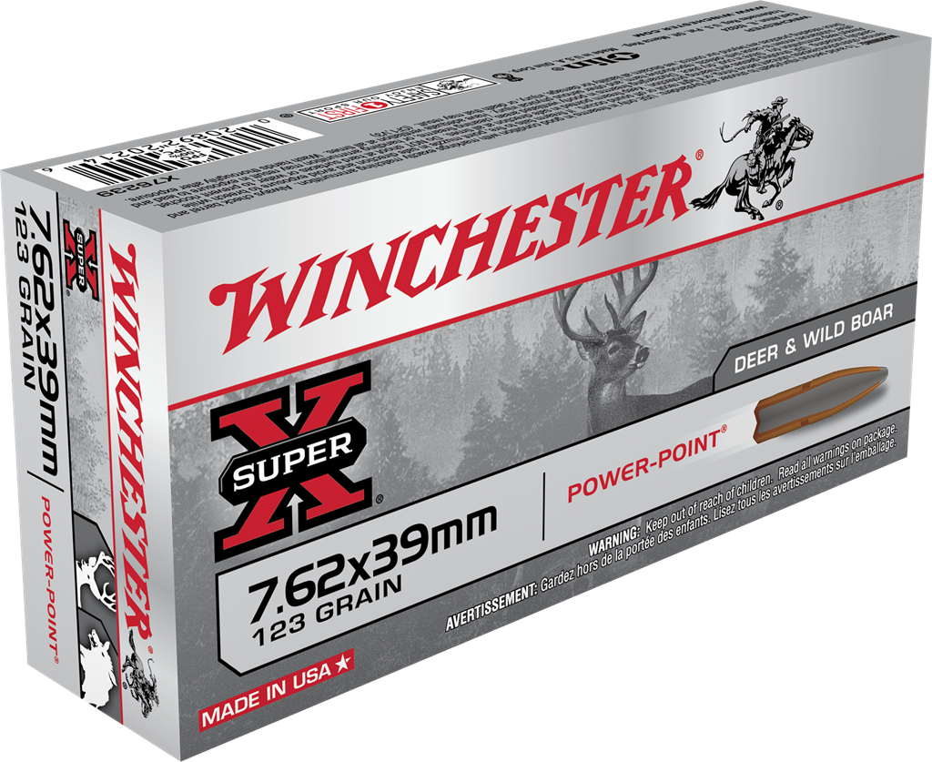 Winchester Super X 7.62x39MM 123gr. Power-Point 20rd Box #X76239