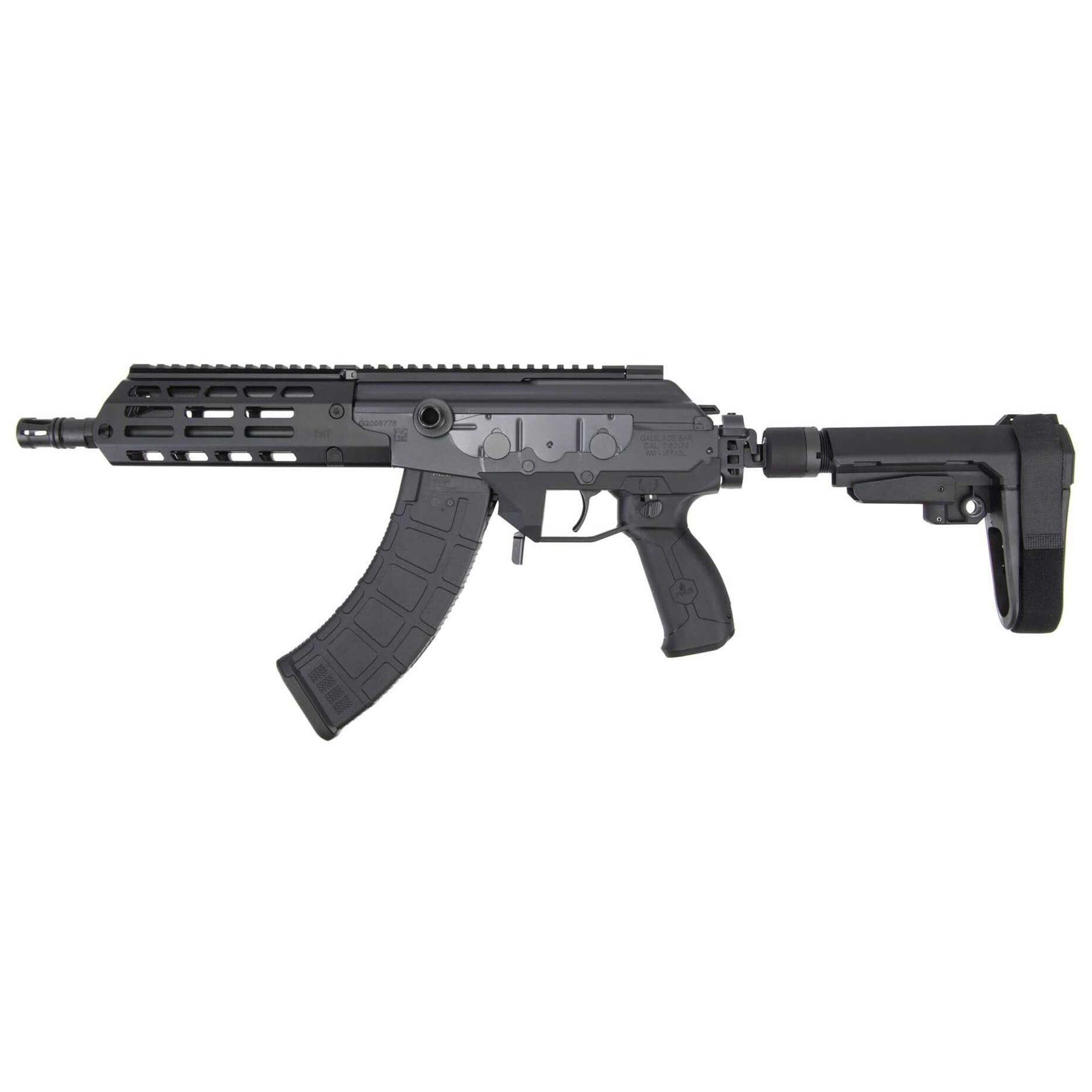 IWI Galil Ace SAP Pistol GAP36SB, 7.62x39mm, 8.3in, Side-Folding Pistol Brace, 30 Rds