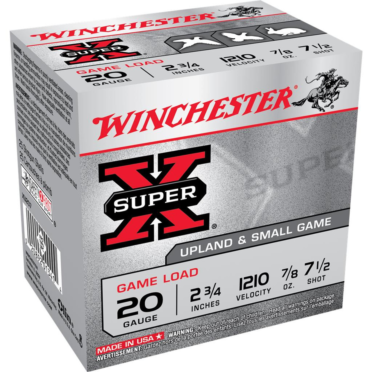 Winchester 20ga 2 3/4″ 1210FPS 250RD Case XU207