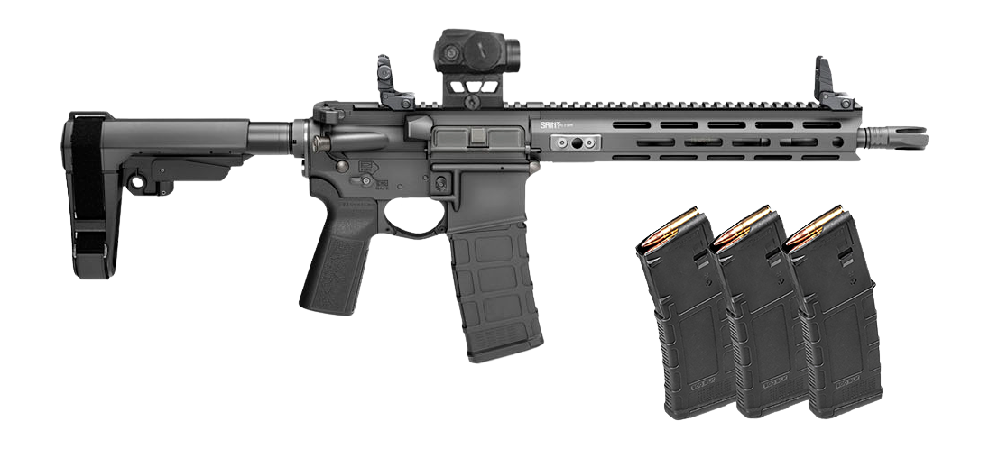 Springfield Saint Victor V2 Gear-Up Package Pistol STV9115556BPV2PAC, 5.56 NATO, 11.5", SB Tactical SBA3 Brace, w/Viridan Venta Green Dot, 30 Rds