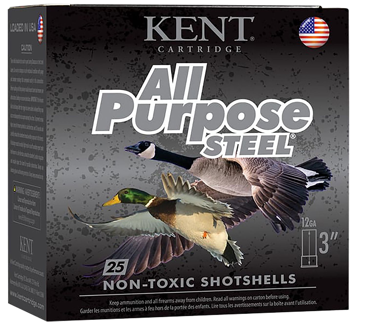 Kent Ammunition All Purpose Steel AP123S36-2, 12 Gauge, 3", 1 1/4 oz, 1400fps, 2 Shot, 25 Rd/bx