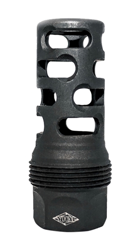 Yankee Hill Machine Co sRx Muzzle Brake, 1/2-28, Compatible with sRx Low Profile Adapter, Attaches to Suppressors with 1-3/8"x24 Thread Pitch, Black Oxide Finish YHM-4405-MB-28 4405MB28
