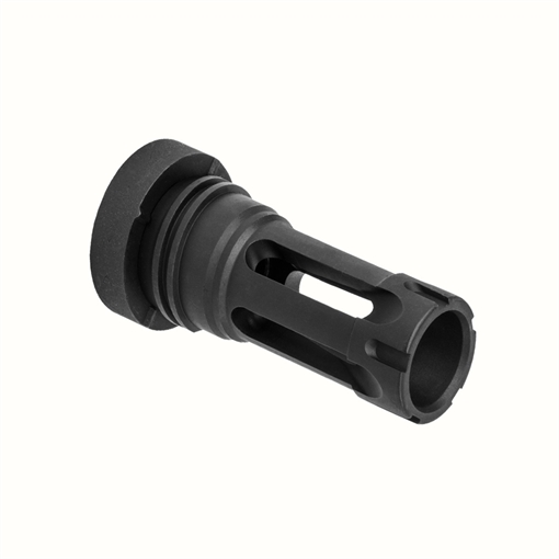 Yankee Hill QD Light Tactical Flash Hider made of Black Finish Steel with 1/2"-28 tpi Threads for 30 Cal AR-Platform 430228A