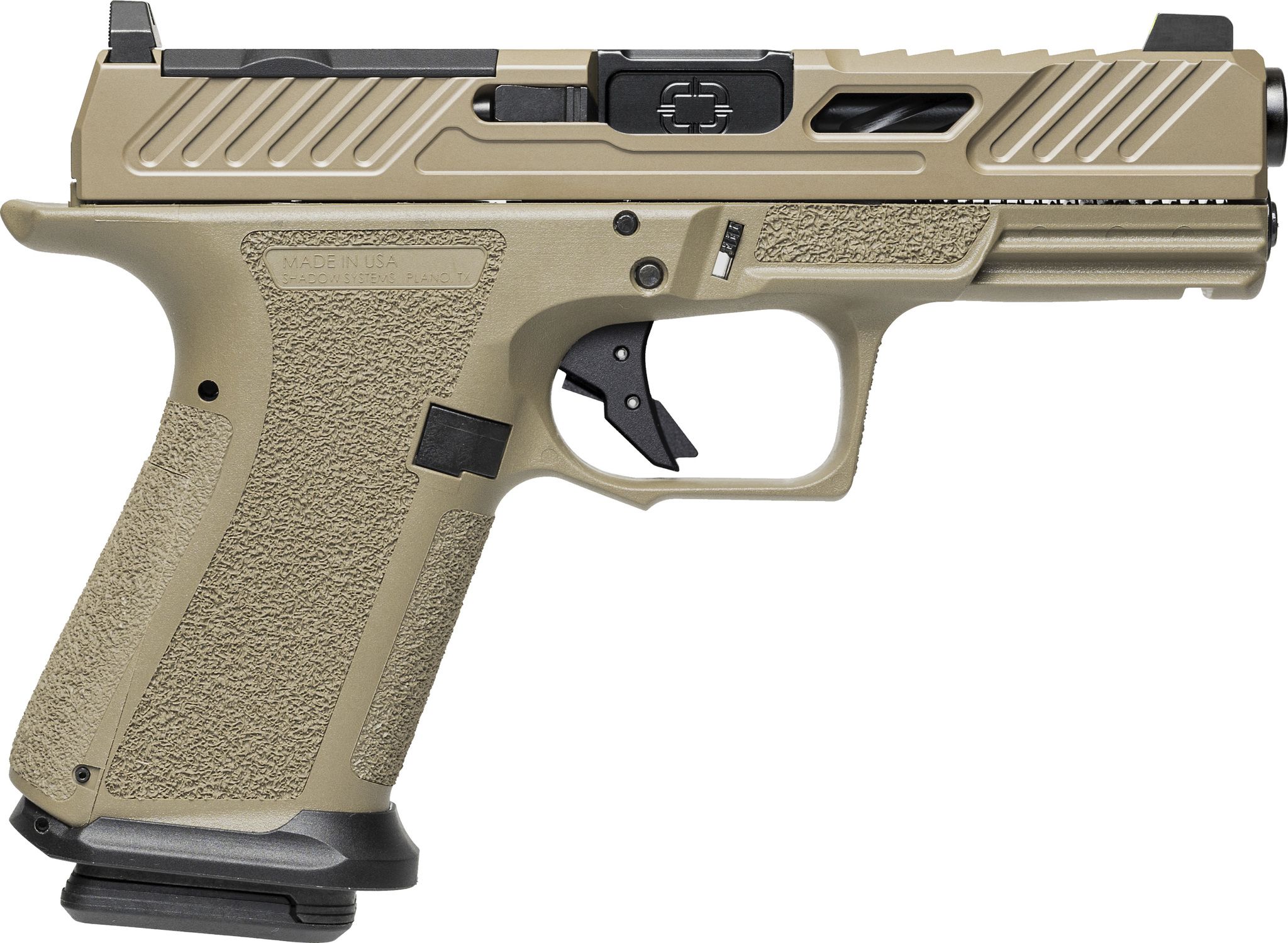 Shadow Systems MR920 Elite Optic Ready Pistol SS-1052, 9mm, 4.5in, FDE Frame Grips, 10 Rds