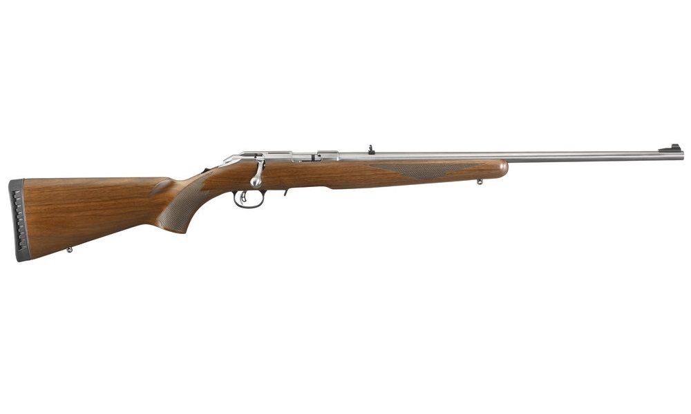 Ruger American Stainless Rifle Rifle 8364, 22 Mag, 22", Wood Checkered Wood Stock, 9 Rds