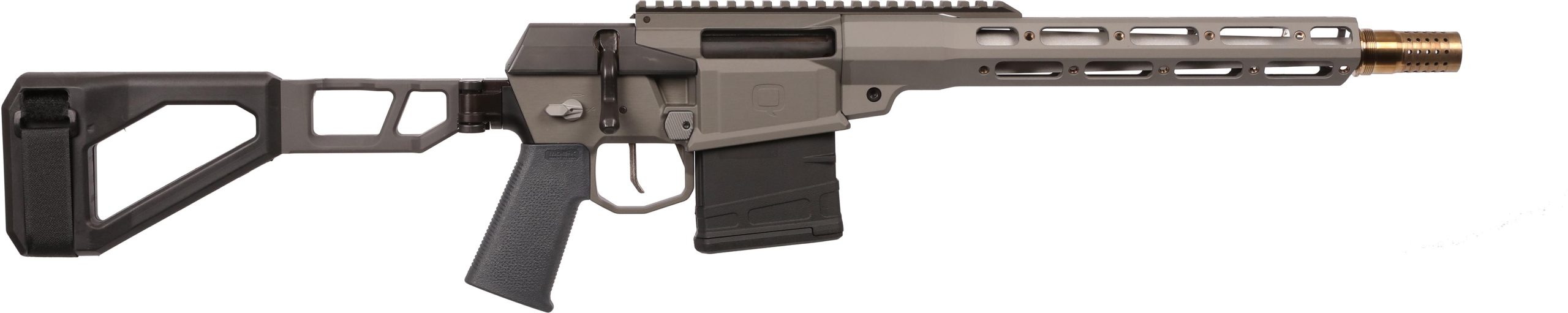 Q Mini Fix Bolt Action Pistol FIX-86-12IN-PISTOL, 8.6 Blackout, 12", Gray Finish, Collapsible Brace, 10 Rds