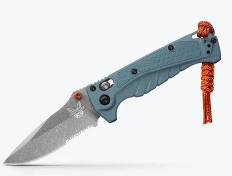 Benchmade Mini Adira Folding Knife w/Partially Serrated Edge Drop Point Blade (18065S)