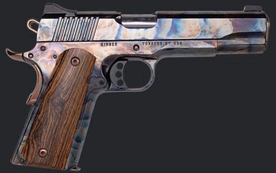 Custom & Collectible Kimber 1911 'Delegate', CNCDELE45, 45 ACP, 5", Bocote Wood Grips, Color Case Hardened Finish, 7 Rds