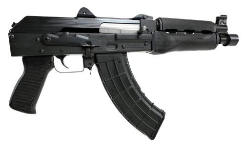 Zastava ZPAP M92 7.62x39mm, 10" Barrel, Black, Dark Wood Furniture, 30rd