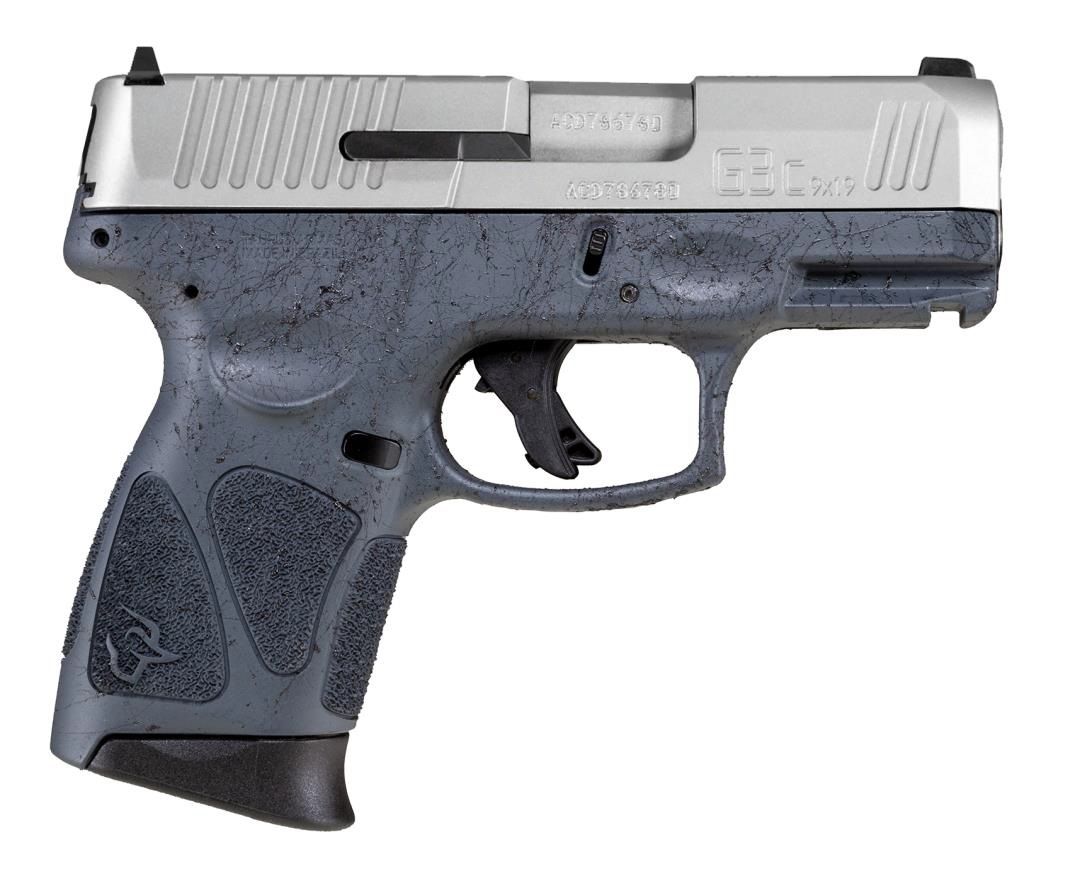 Taurus G3C Pistol 1-G3C939-10SP1, 9mm, 3.2in, Gray w/ Black Splatter Polymer Grips, 10 Rds